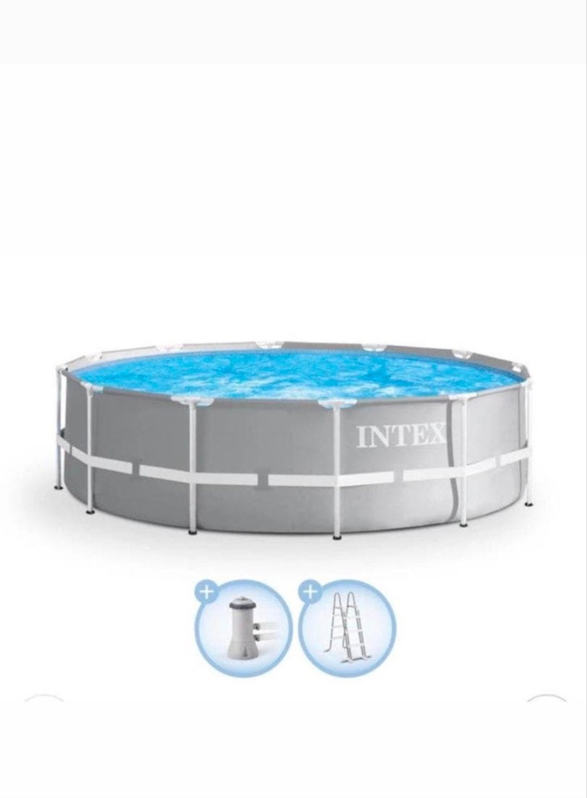 Intex Prism Frame Premium Zwembad Set 4.57m x 1.07m, Ophalen, 80 tot 120 cm, Rond, 300 cm of meer