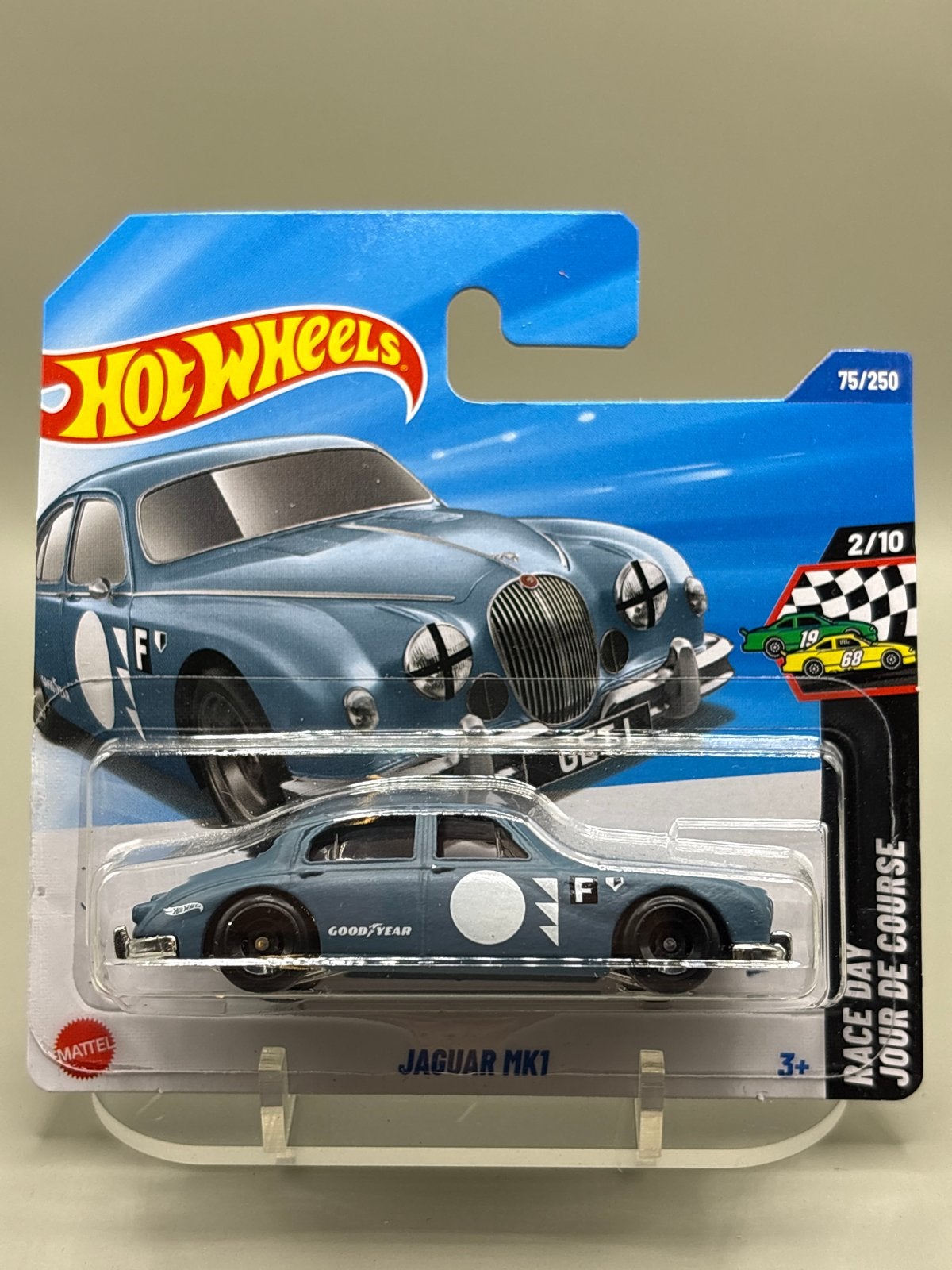 Hot Wheels 2025 Jaguar MK1 Race Day - Nieuw in verpakking, Auto, Nieuw, Ophalen of Verzenden, Mattel