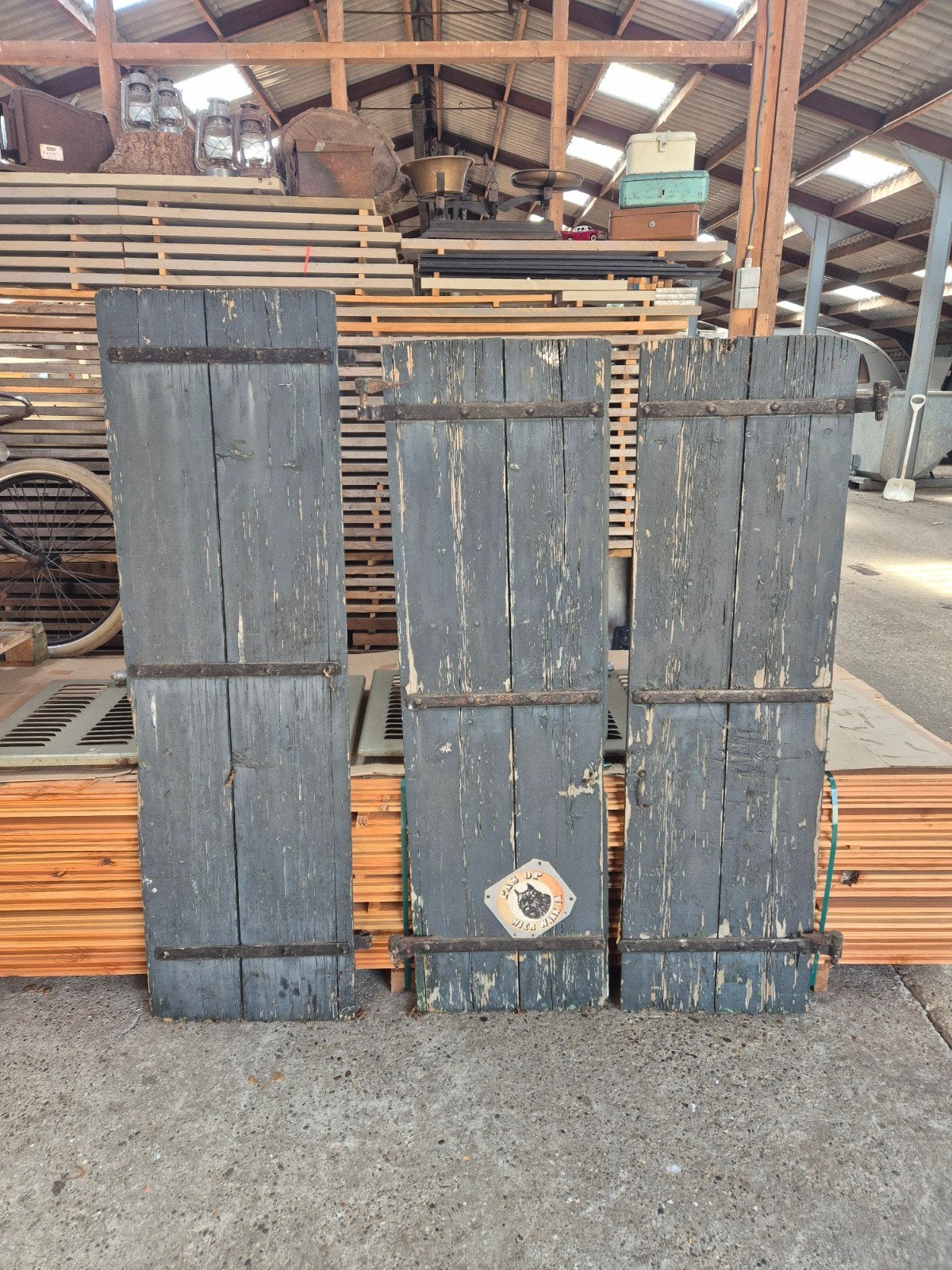 Antieke luiken vintage houten luik hout, Ophalen