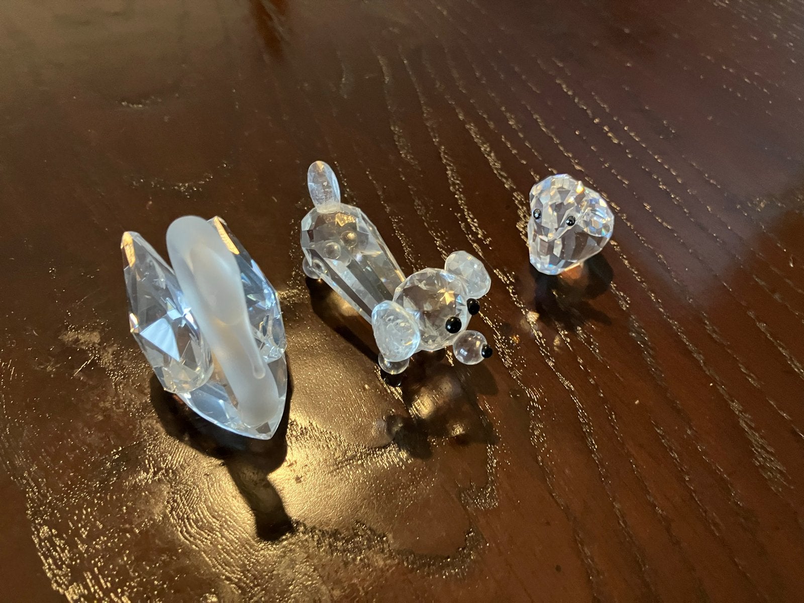 Swarovski kristallen beeldjes: zwaan, hondje, schaapje, Verzamelen, Ophalen, Zo goed als nieuw, Figuurtje