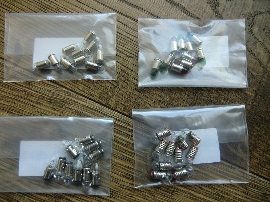 Lampjes HO voor loks, seinen, wissels, stootblokken, Treinset, Gelijkstroom of Wisselstroom, Nieuw, Ophalen of Verzenden