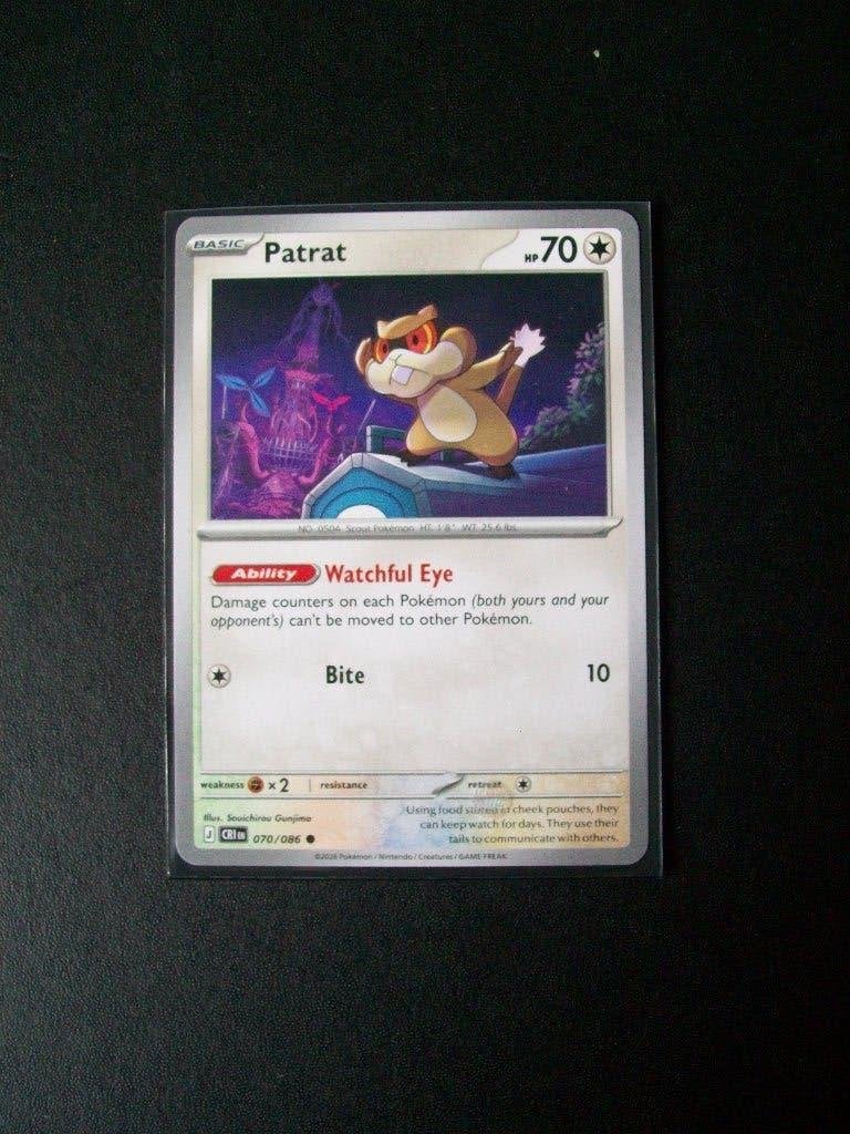 2738: Nieuwe Pokemon Kaart PATRAT HP 70 (070/086), Verzenden, Nieuw, Losse kaart