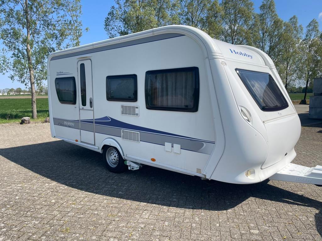 Hobby 455 excellent UF (voortent en luifel), Serviceluik, Rondzit, Hobby, Dwarsbed