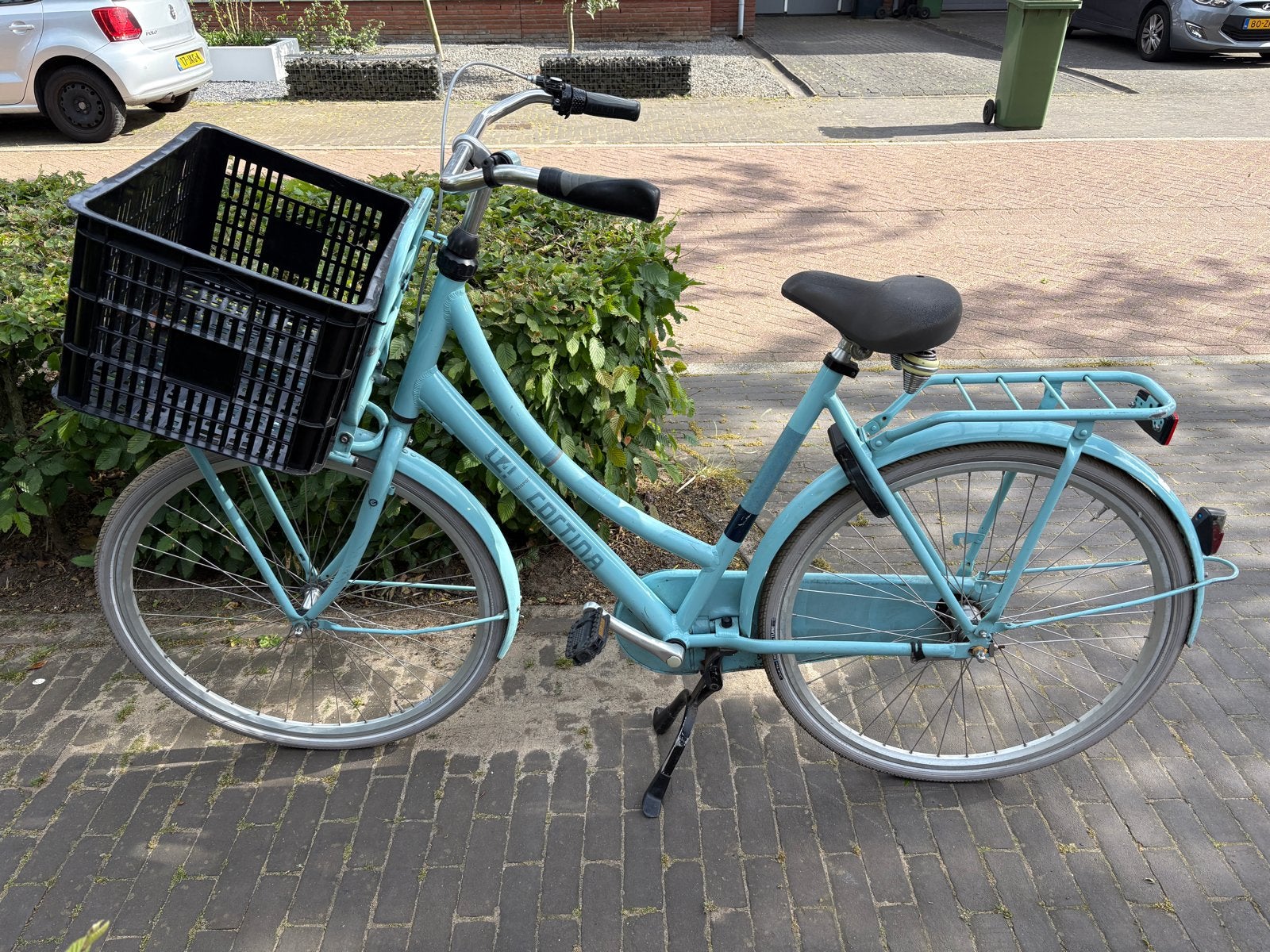 Cortina U4 Transportfiets - Lichtblauw met mand, Terugtraprem, Versnellingen, Ophalen, Overige merken