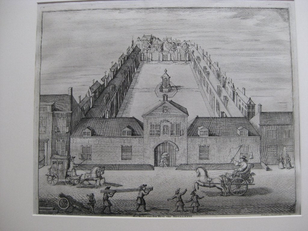 Ets Hofje van de Heer van Hogelande te 's-Gravenhage 1730, Ophalen, Stads- / dorpsgezicht