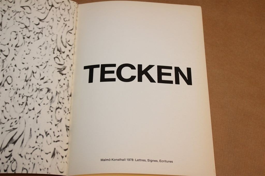 Tecken — Letters en Schrifttekens in de Kunst, Malmö 1978, Ophalen of Verzenden, Gelezen