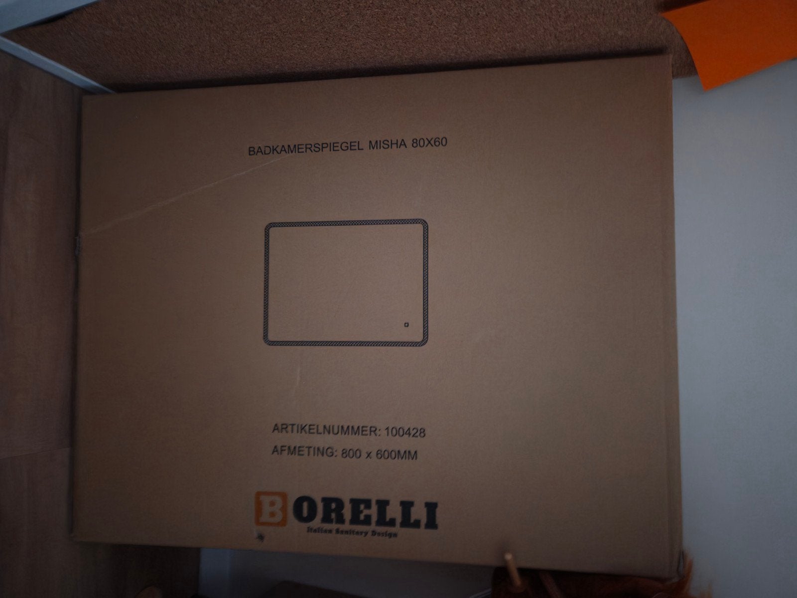 Borelli Misha Badkamerspiegel 80x60 met verlichting, Ophalen