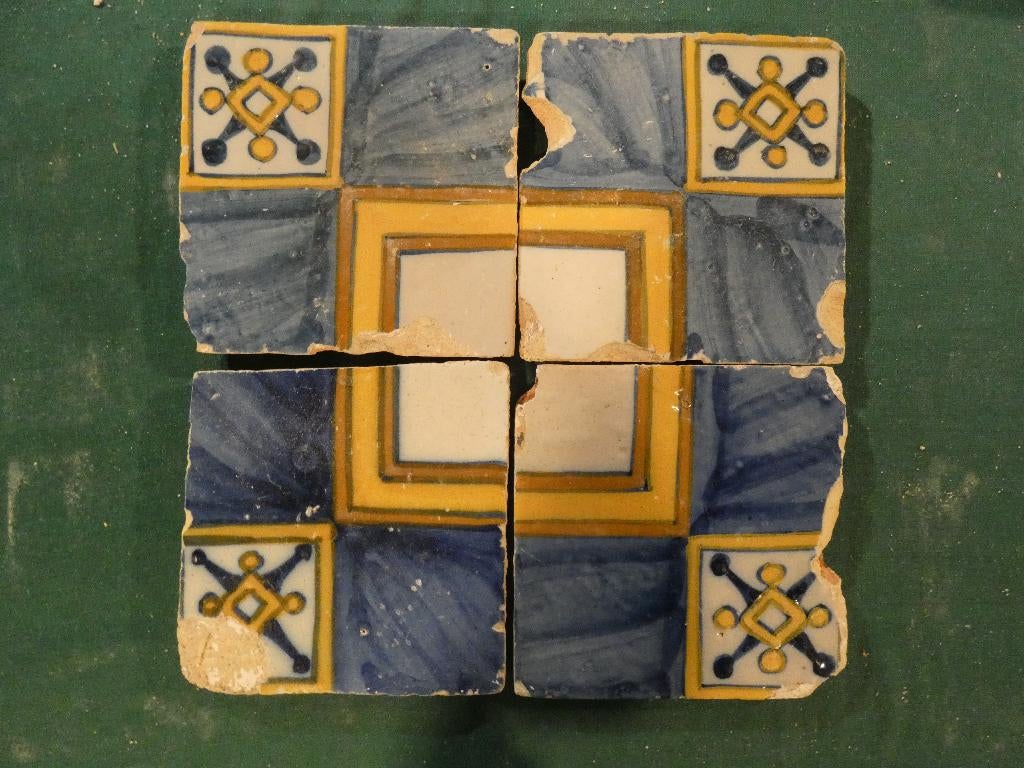 Antieke tegels, Portugal, 17e eeuw. Azulejo, Verzenden