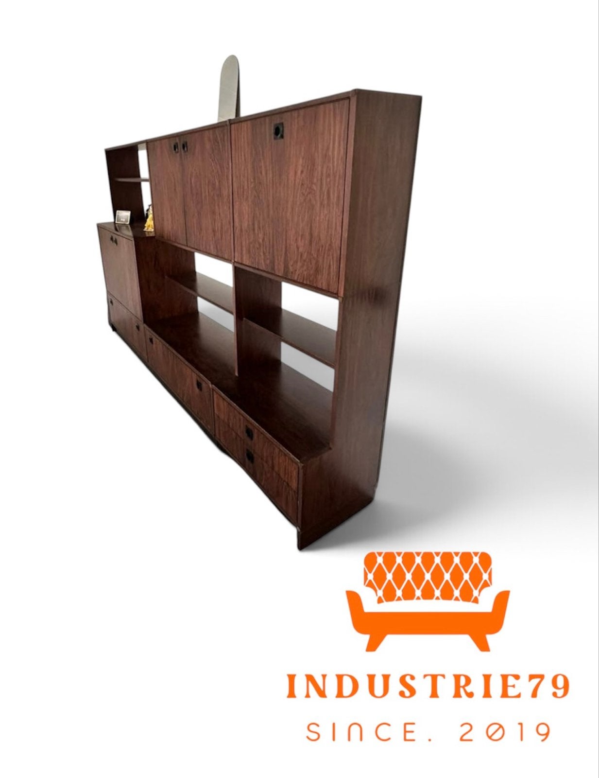 Vintage retro wandmeubel in Pastoe Cees Braakman Artdeco, Ophalen, Geen, Geen, 150 tot 200 cm