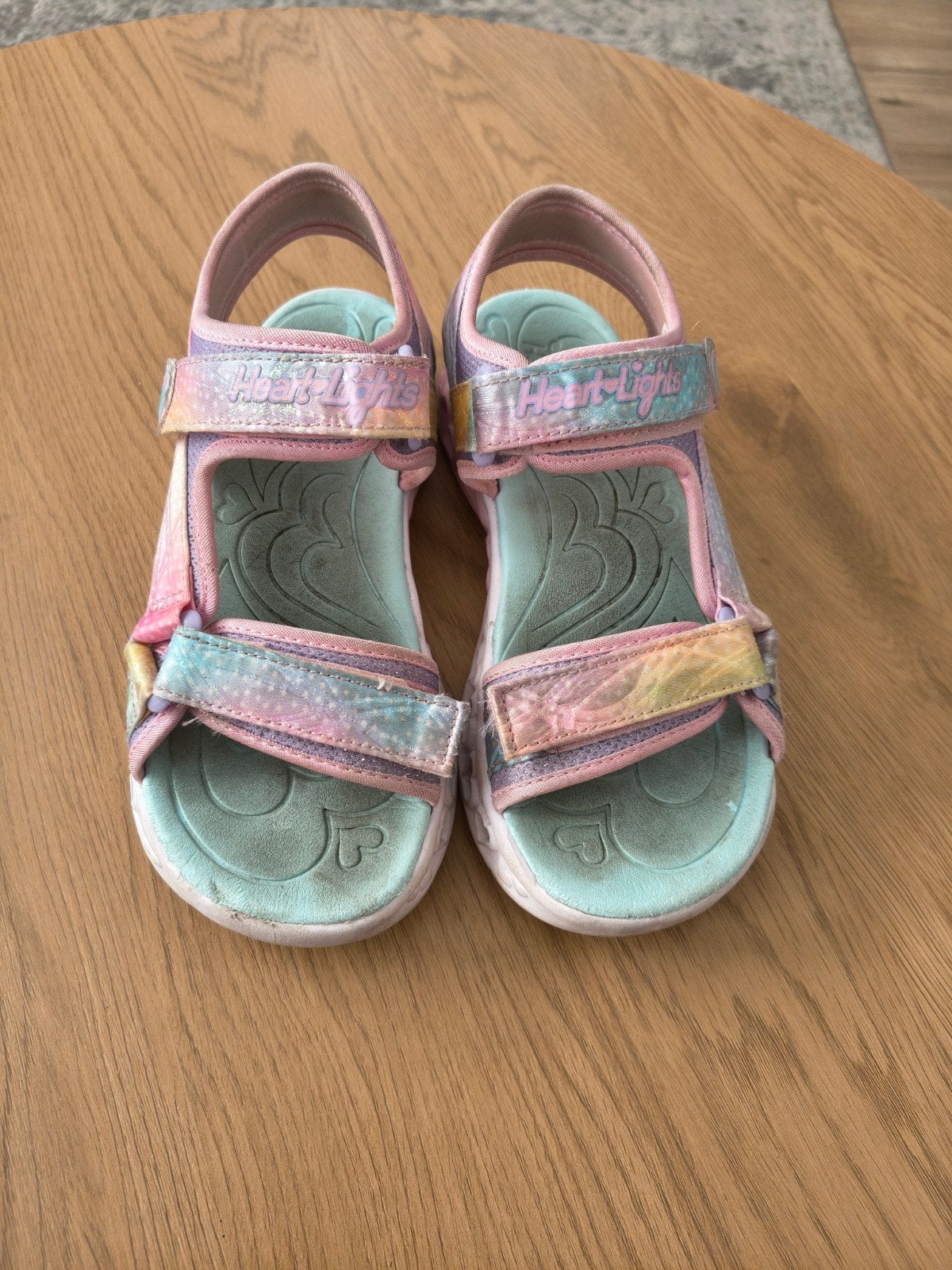 Skechers Heart Lights sandalen maat 35 met werkende lichtjes, Meisje, Overige typen, Zo goed als nieuw, Skechers