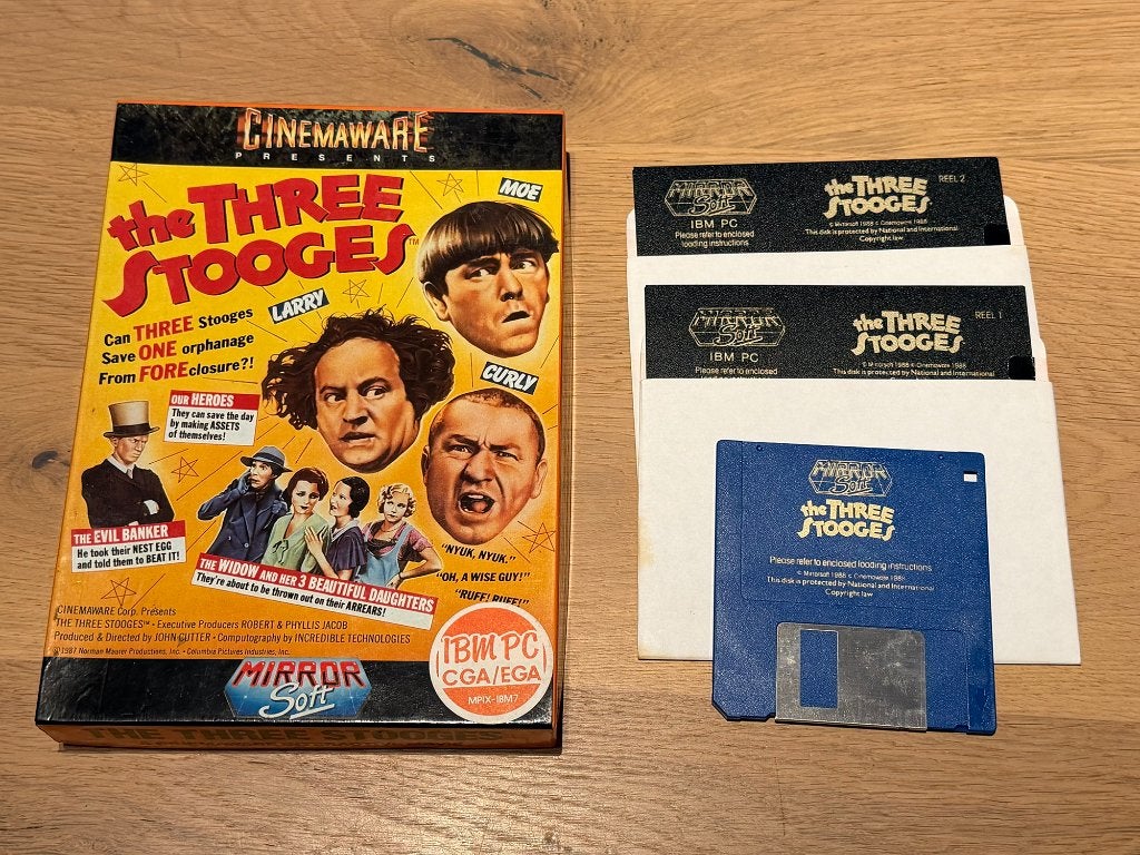 The Three Stooges PC spel diskette, Avontuur en Actie, Gebruikt, Verzenden, 1 speler