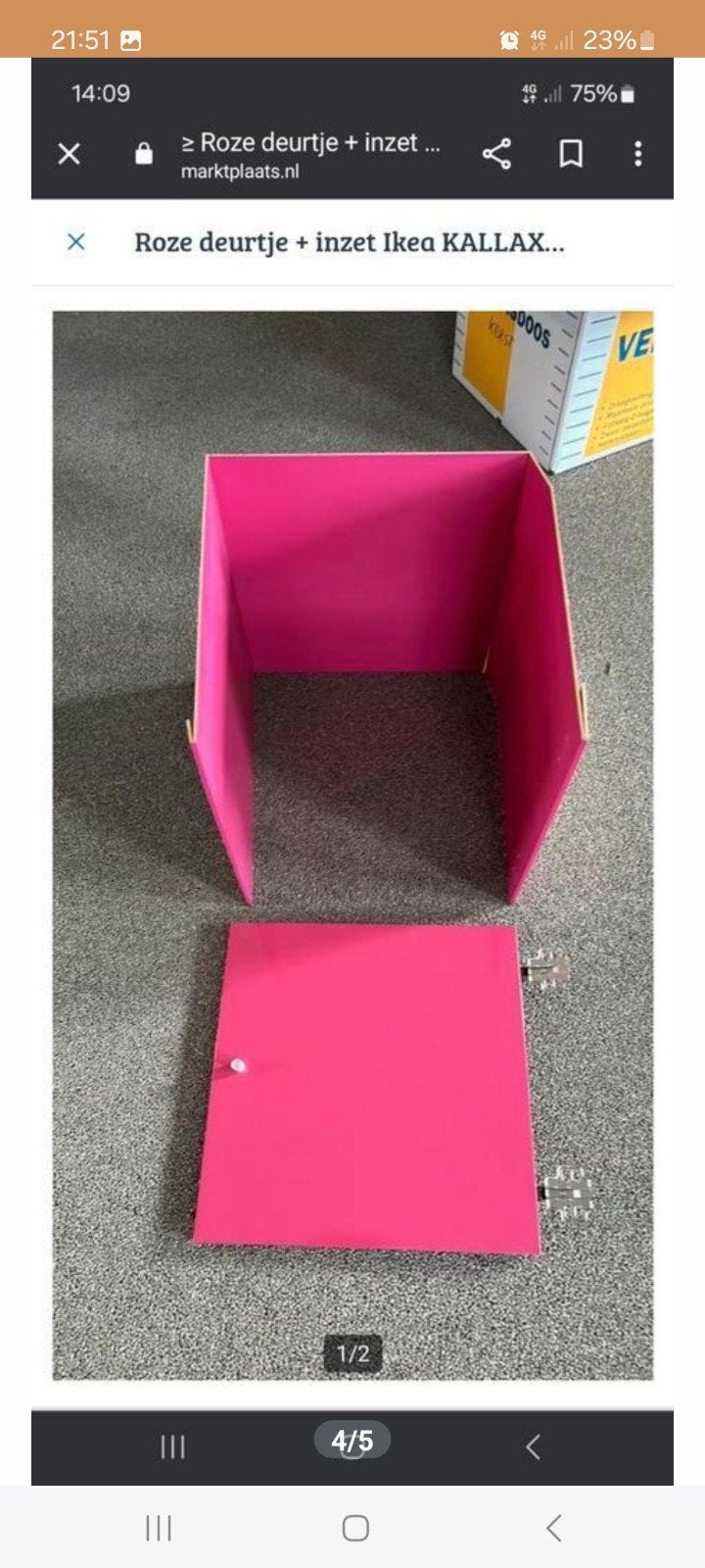 IKEA lack Kallax expedit inzetdeuren Lisa Norinder Benjamin, Ophalen, Minder dan 40 cm, Doos, Minder dan 35 cm