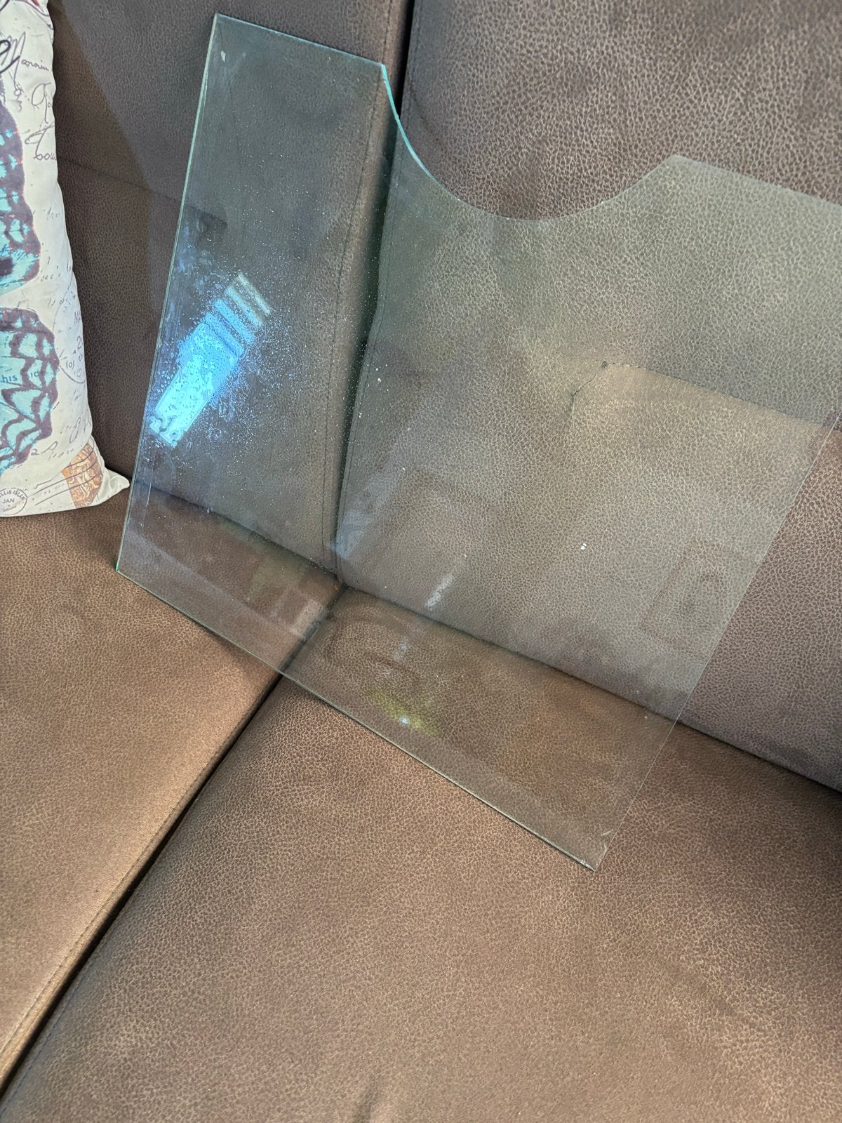 Glasplaat 39x42 cm - Gratis af te halen, Ophalen, Gebruikt, Glasplaat, Minder dan 80 cm