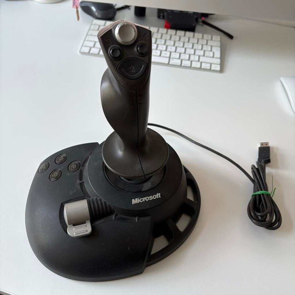 Microsoft SideWinder Precision 2 Joystick USB, Computers en Software, Joysticks, Ophalen, Gebruikt