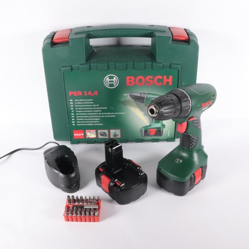 Bosch PSR 14,4 Boormachine Incl. Accu's - ZGAN, Doe-het-zelf en Verbouw, Gereedschap | Boormachines, Bosch, Zo goed als nieuw