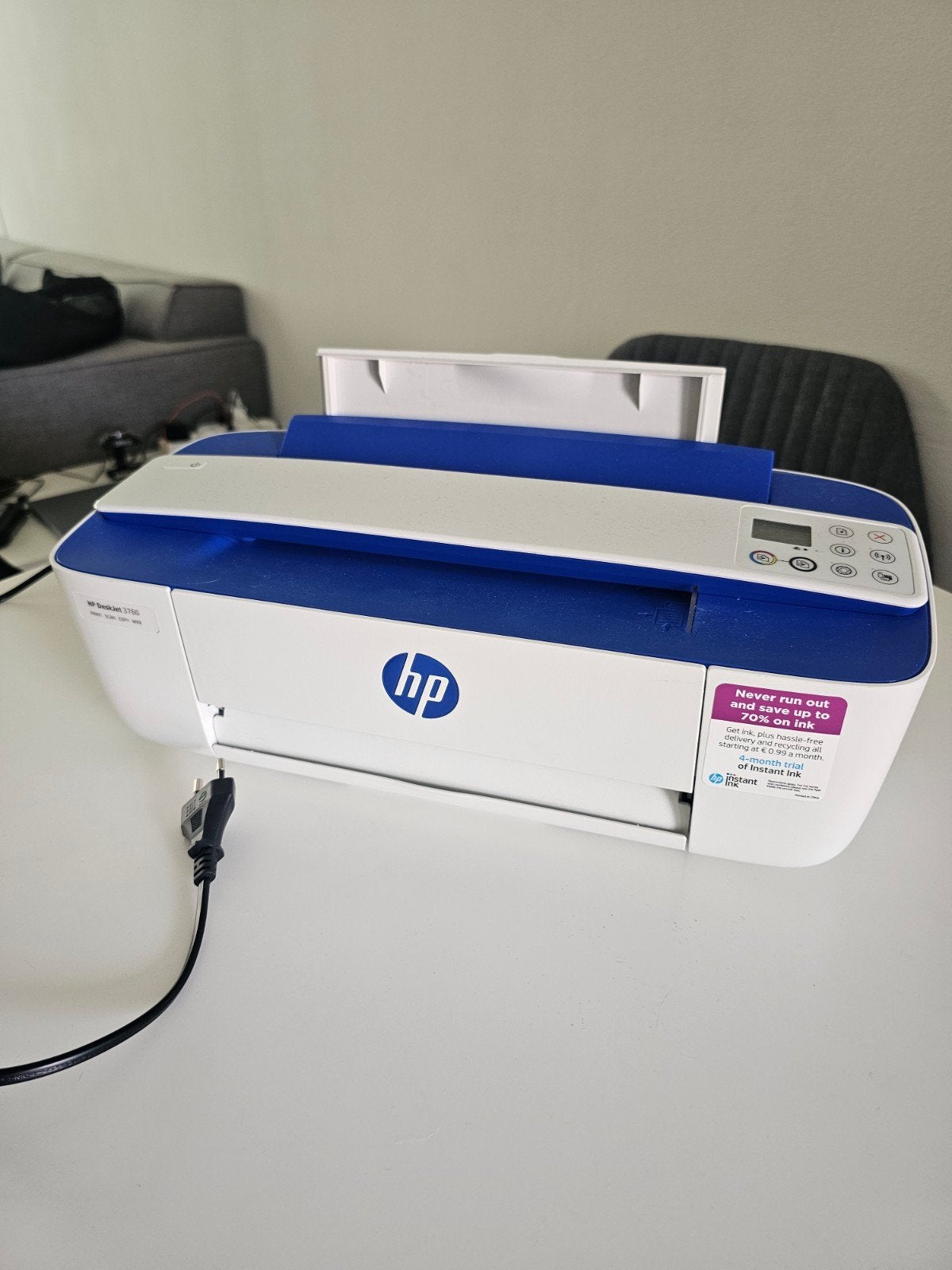 HP DeskJet 3760 All-in-One Printer - Zo goed als nieuw, Computers en Software, Printers, Kleur printen, Inkjetprinter, All-in-one