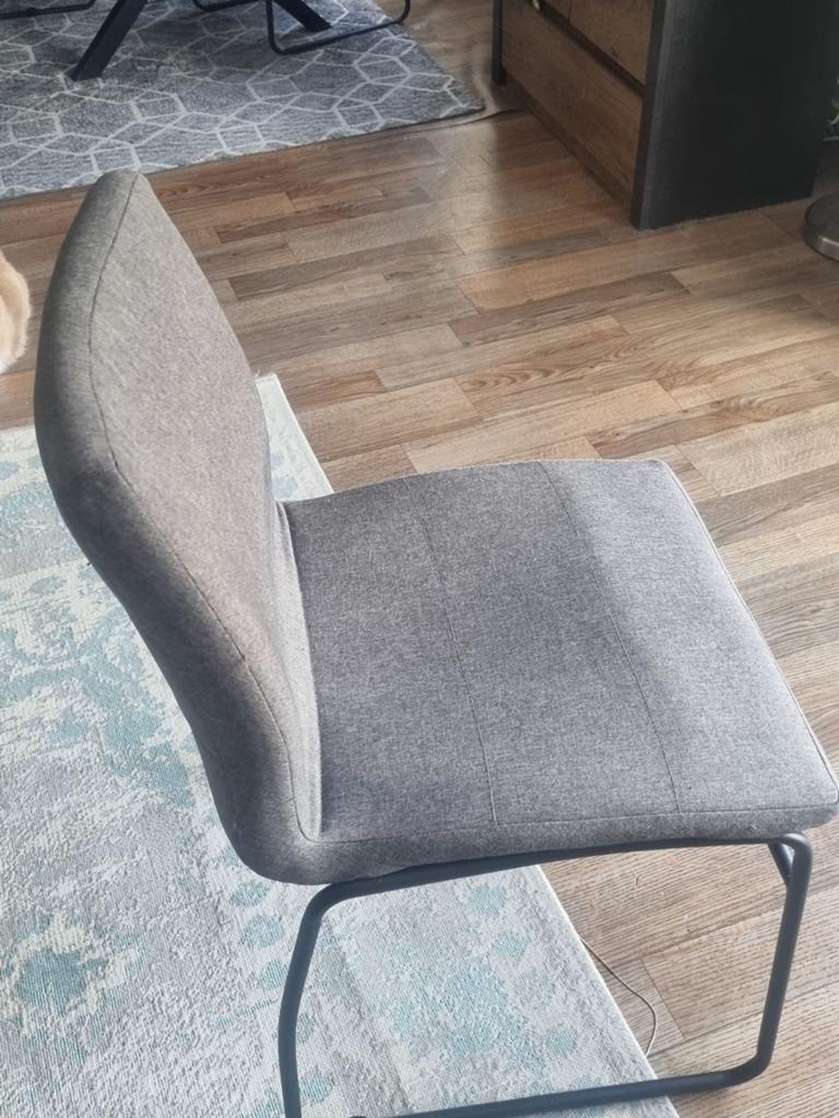 Set van 5 eetkamerstoelen, Huis en Inrichting, Ophalen of Verzenden, Grijs, Vier
