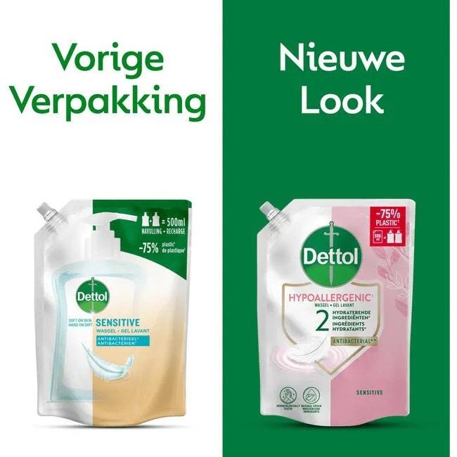 Dettol Wasgel Navulling Hypoallergeen Sensitive 500ml, Sieraden, Tassen en Uiterlijk, Uiterlijk | Lichaamsverzorging, Ophalen