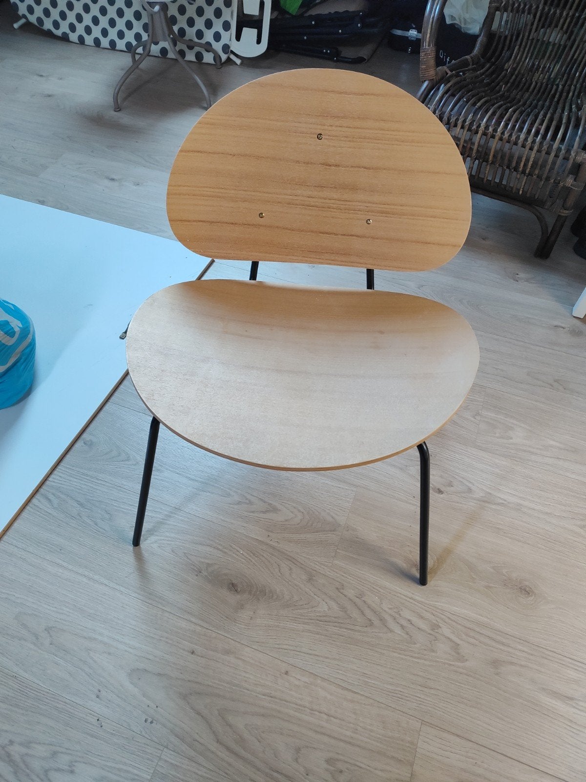 Søstrene Grene Houten Lounge Stoel – Scandinavisch Design, Ophalen, 50 tot 100 cm, 50 tot 100 cm, Metaal