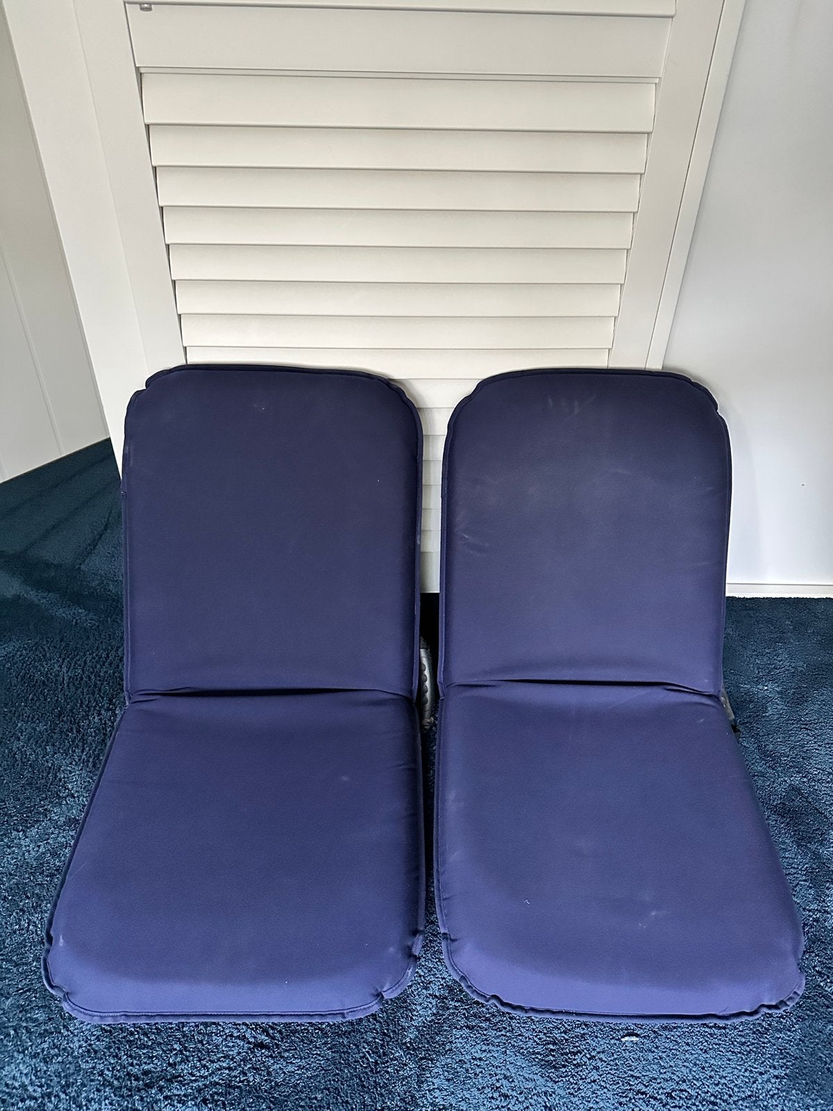2X BOOTKUSSEN COMFORT SEAT NAVY MET SCHARNIEREND frame, Watersport en Boten, Ophalen, Zo goed als nieuw, Interieur en Kussens