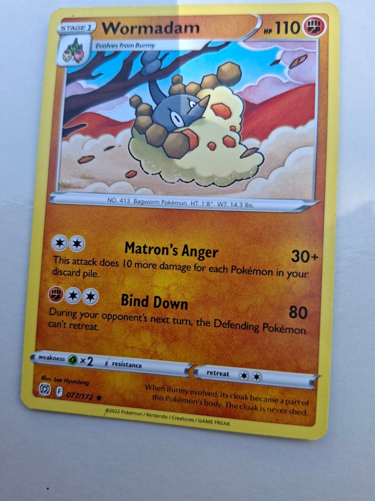 Pokémon Kaart: Wormadam (077/172) - Zo goed als nieuw, Ophalen of Verzenden, Zo goed als nieuw, Losse kaart
