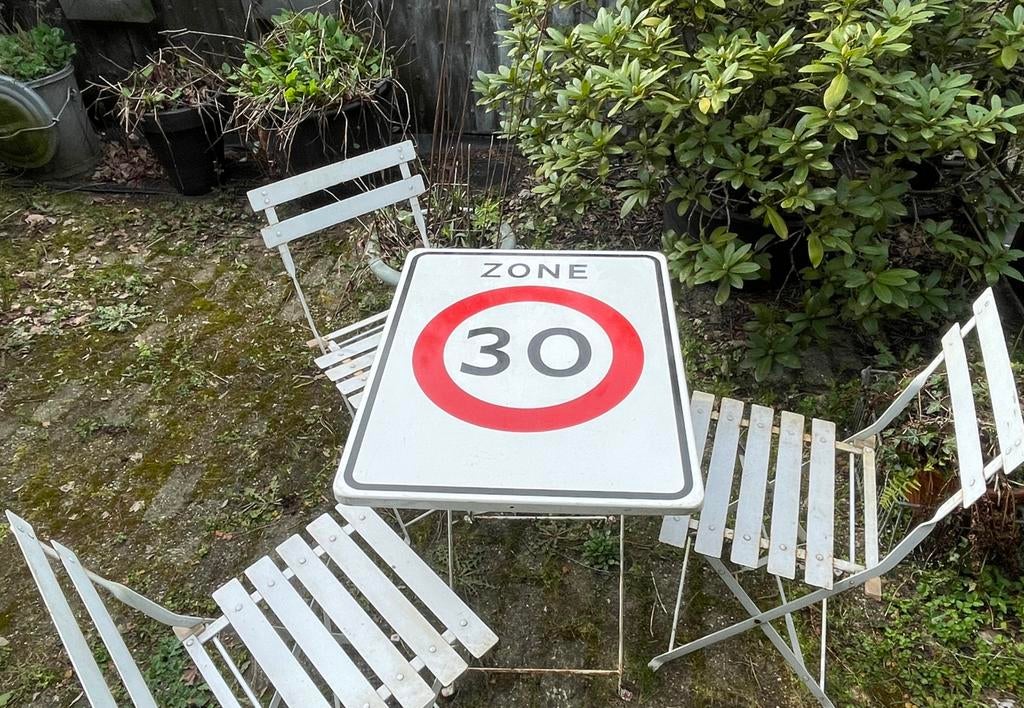 Verkeersbord RVV A01-30zb - 30km-zone (Jaren '80), Ophalen of Verzenden, Gebruikt