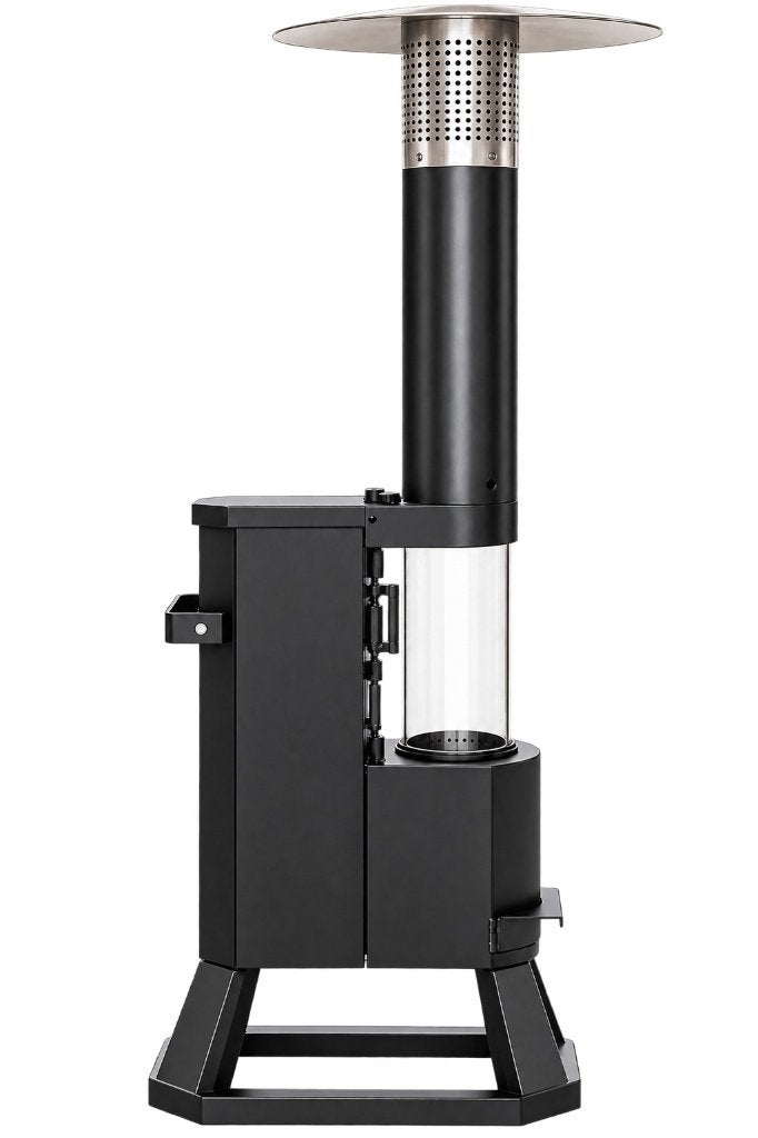 Najaarsactie! PelletKing Glass Tower terrasheater €299,50, Tuin en Terras, Verzenden, Nieuw, Vloer, Waterbestendig