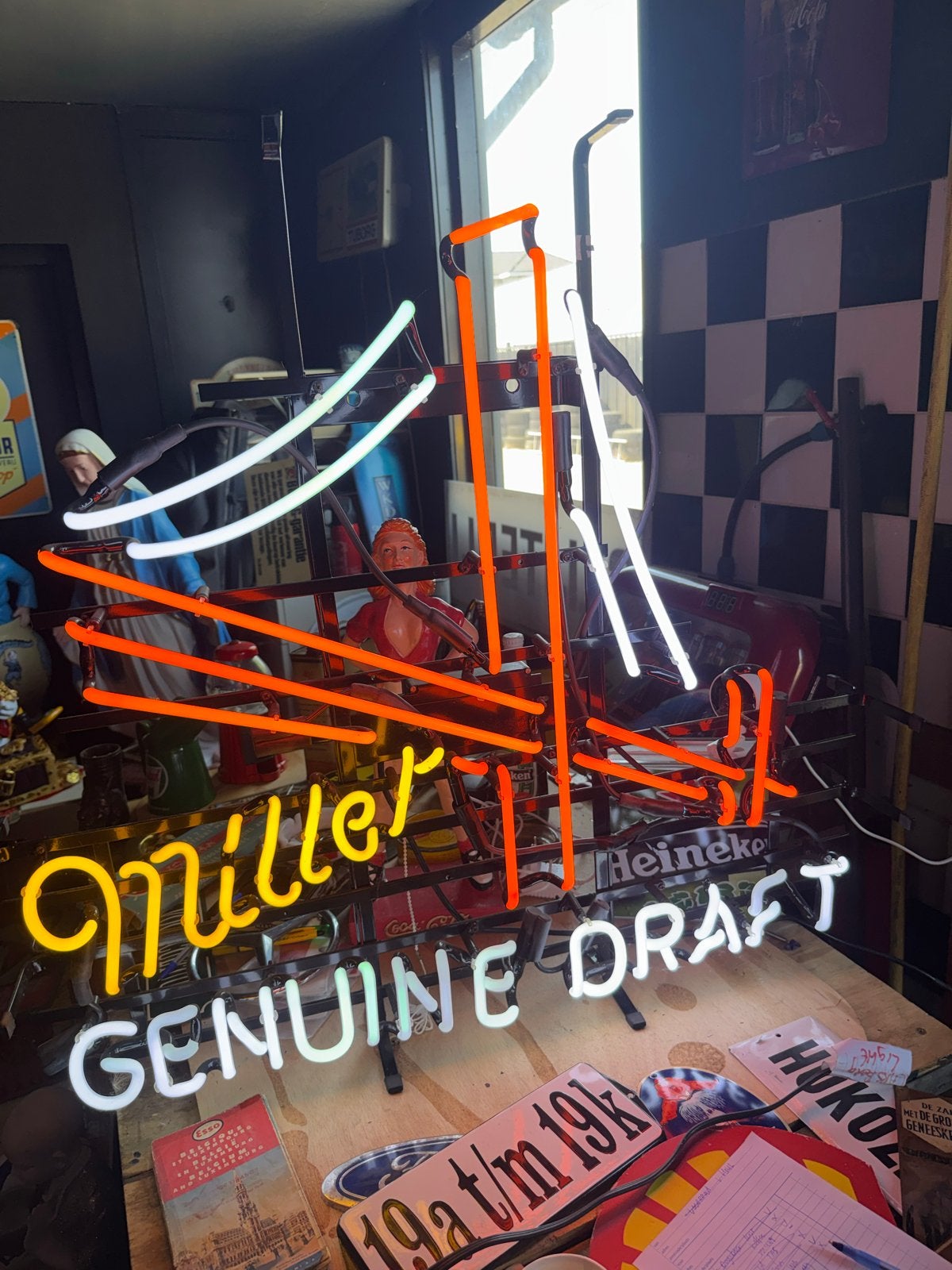 Miller Genuine Draft Neon Reclamebord - Uniek Decorstuk, Ophalen