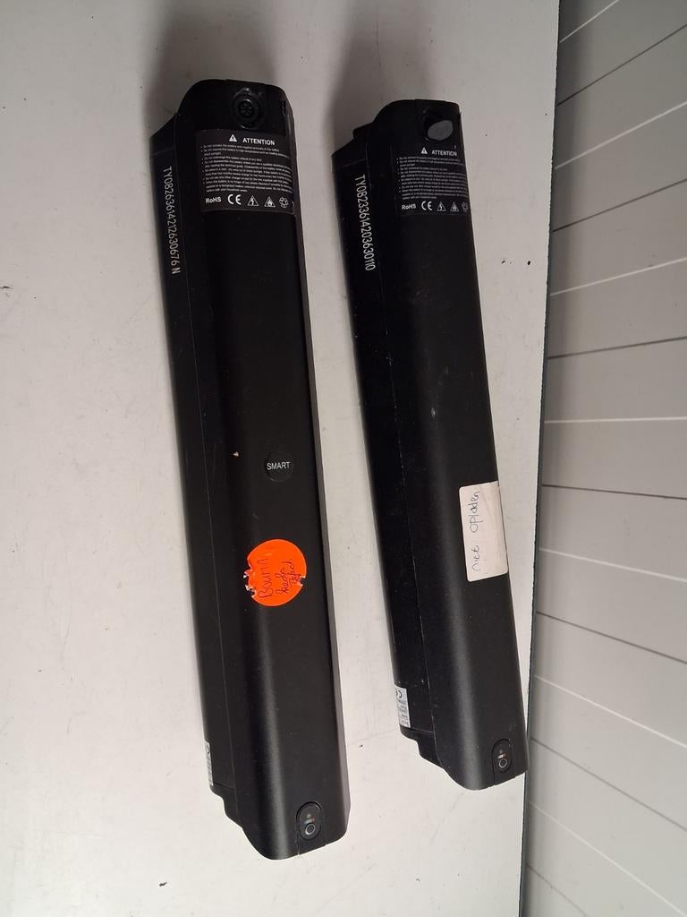 2 stuks defecte fiets accu's Brinckers bafang intube TM50, Fietsen en Brommers, Fietsaccessoires | Fietsaccu's, Brinckers, Ophalen of Verzenden