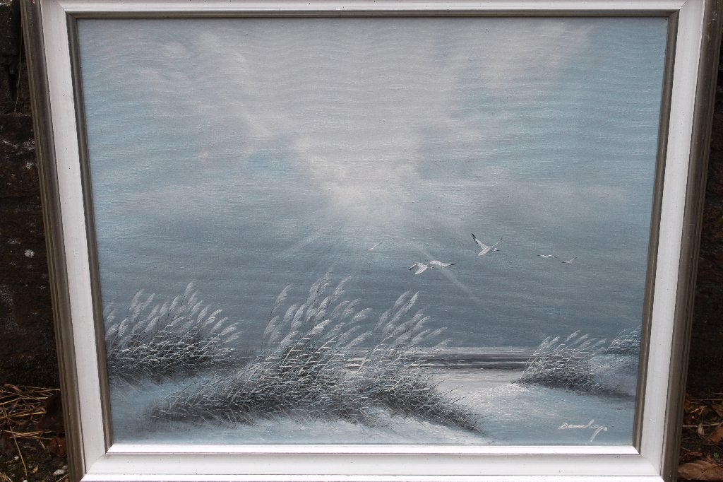 Schilderij Strand/zeezicht, Antiek en Kunst, Ophalen