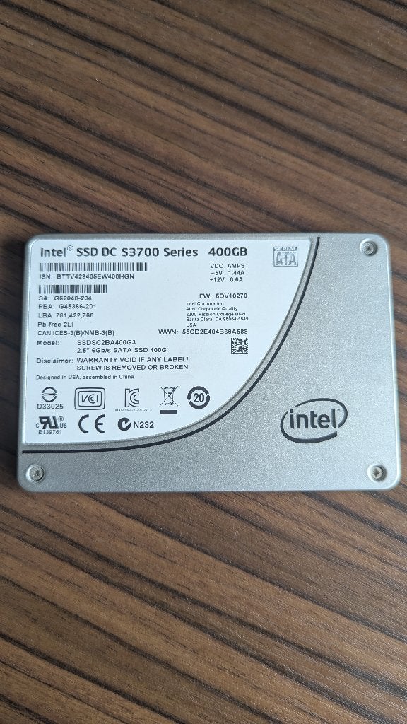 Intel 400GB SSD DC3700 series, Computers en Software, Harde schijven, Intel SSD, Intern, Gebruikt, Ophalen of Verzenden