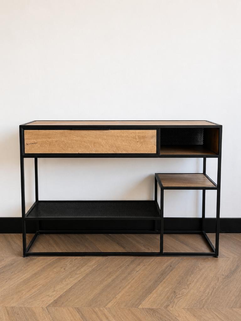 Henders & Hazel City dressoir – Compact & industrieel design, Ophalen, Gebruikt, 150 tot 200 cm, Eikenhout