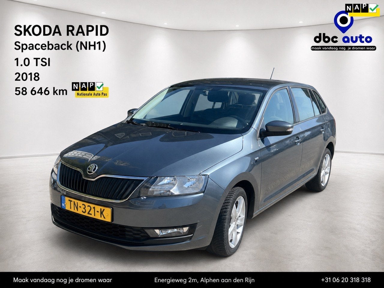 Skoda Rapid Spaceback 1.0 TSI Greentech Clever, Auto's, Skoda, Voorwielaandrijving, Gebruikt, Euro 6, 1095 kg