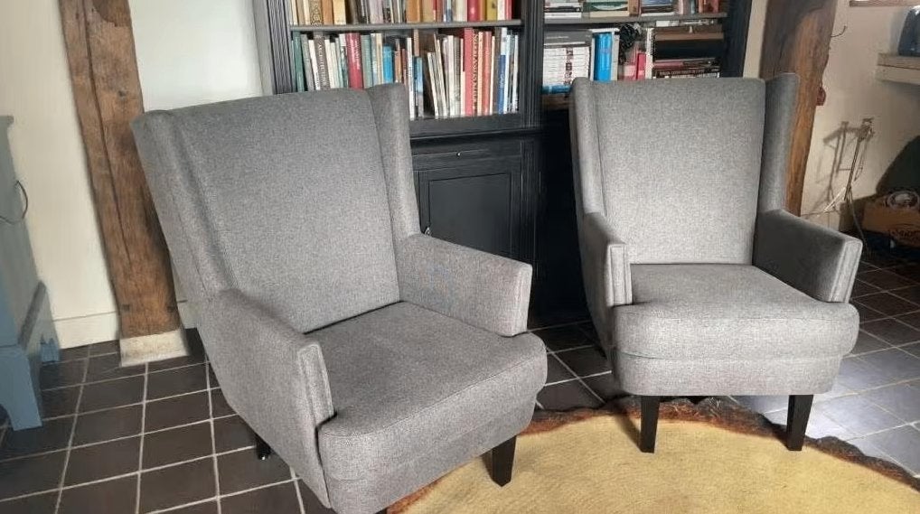 2 Luxe Prominent stoelen, Ophalen, 75 tot 100 cm, Zo goed als nieuw, Stof