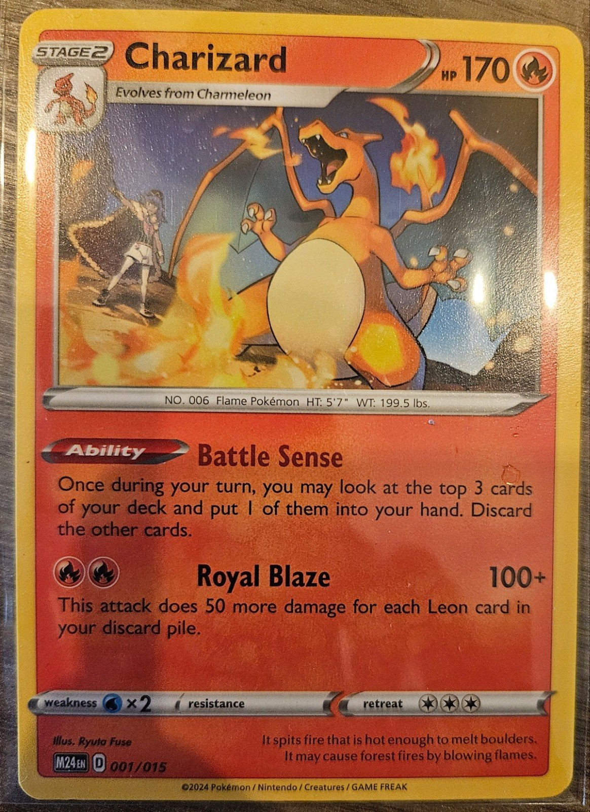 Pokemonkaart Charizard 001/015 uit de mcdonalds promo, Ophalen of Verzenden, Zo goed als nieuw