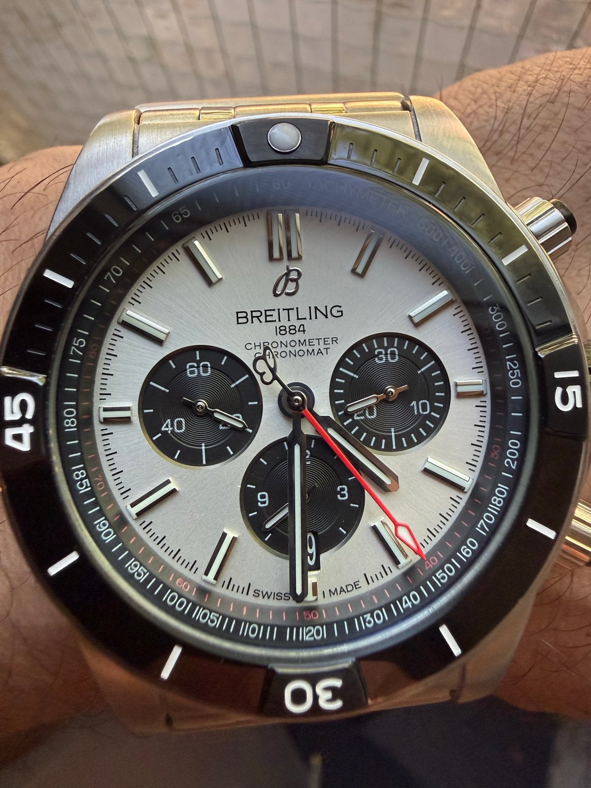 Breitling Chronomat B01 Chronograaf Herenhorloge Staal, Staal, Breitling, Polshorloge, Ophalen of Verzenden