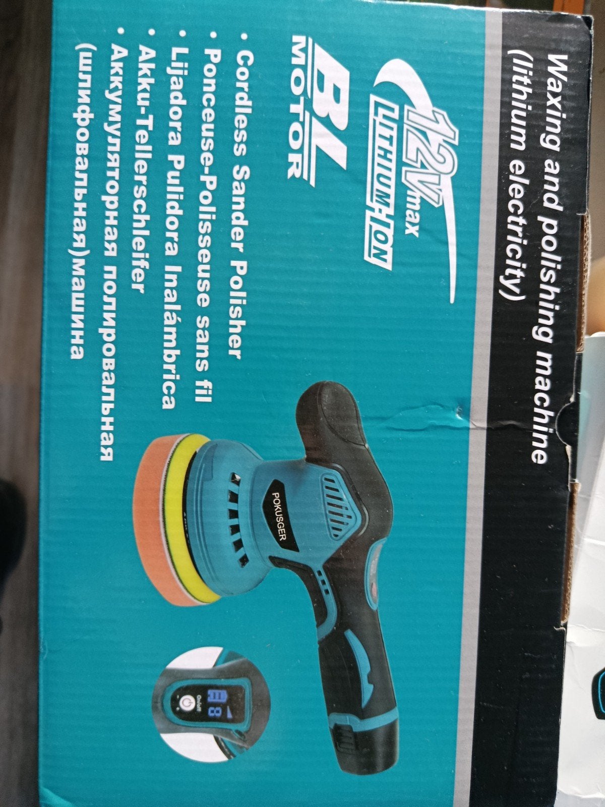 POKUSGER 12V Accu Polijstmachine/Schuurmachine, Ophalen of Verzenden, Zo goed als nieuw, Minder dan 600 watt, Overige typen