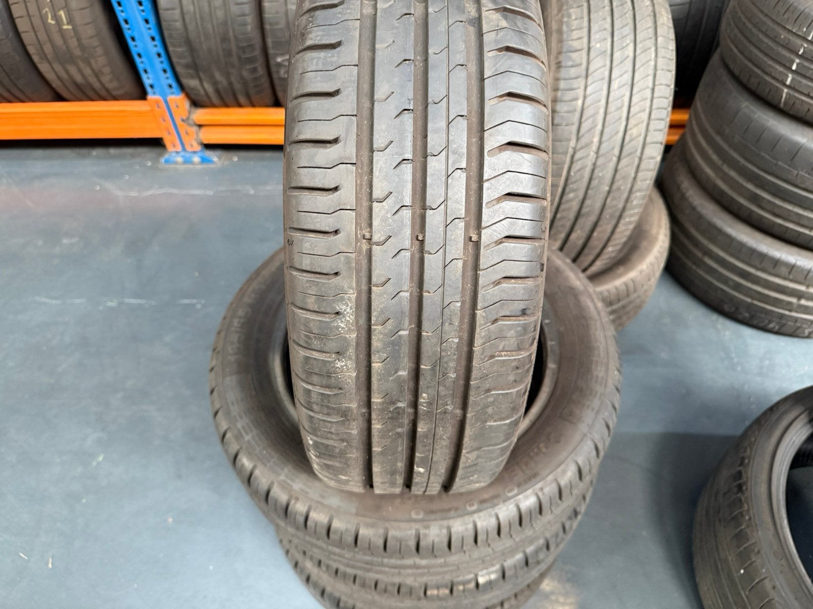 4x 185 55 15 82H Continental Ecocontact 5 DEMO, Auto-onderdelen, Gebruikt, 15 inch, Band(en), Personenwagen