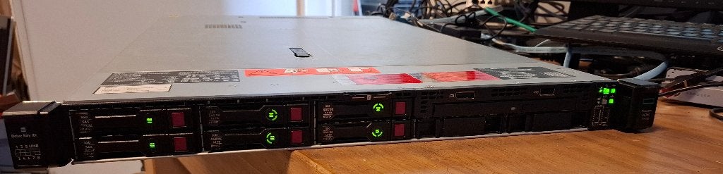 HP Proliant DL360 Gen10 20 cores, SSD en Windows 2019, 5 TB, 64 GB, Hot swappable onderdelen, Refurbished