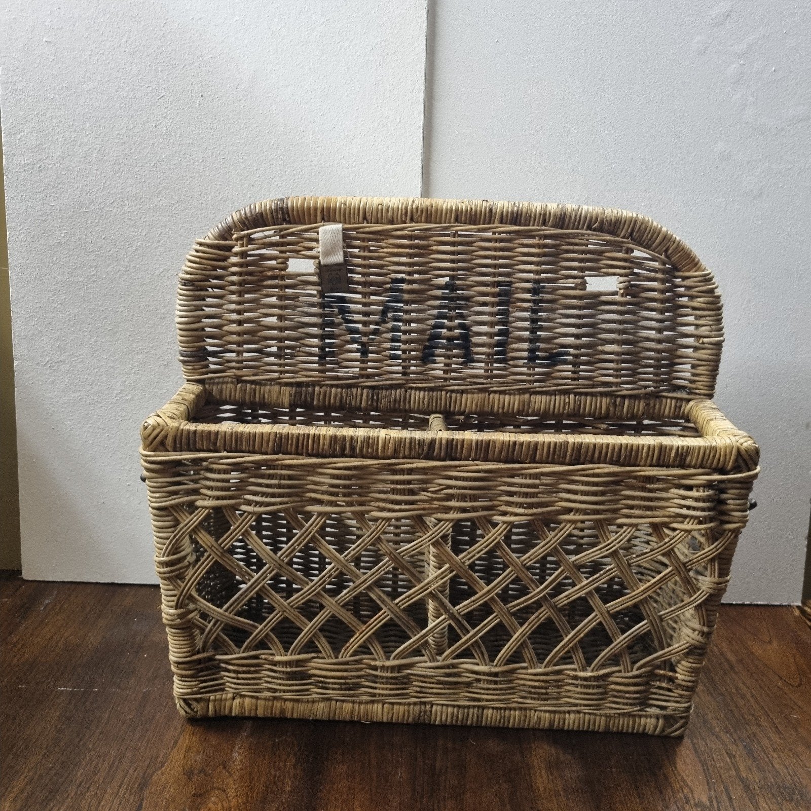 Riviera Maison Rieten Mand met  Vakken, Gebruikt, Mand, Ophalen of Verzenden, Riet