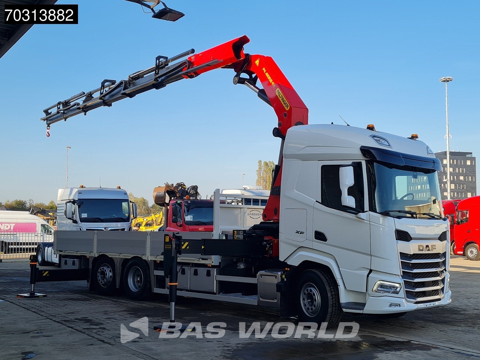 DAF XF 480 6X2 COMING SOON! NEW Palfinger PK41002 EH Crane L, Auto's, Automaat, Stof, Euro 6, Wit