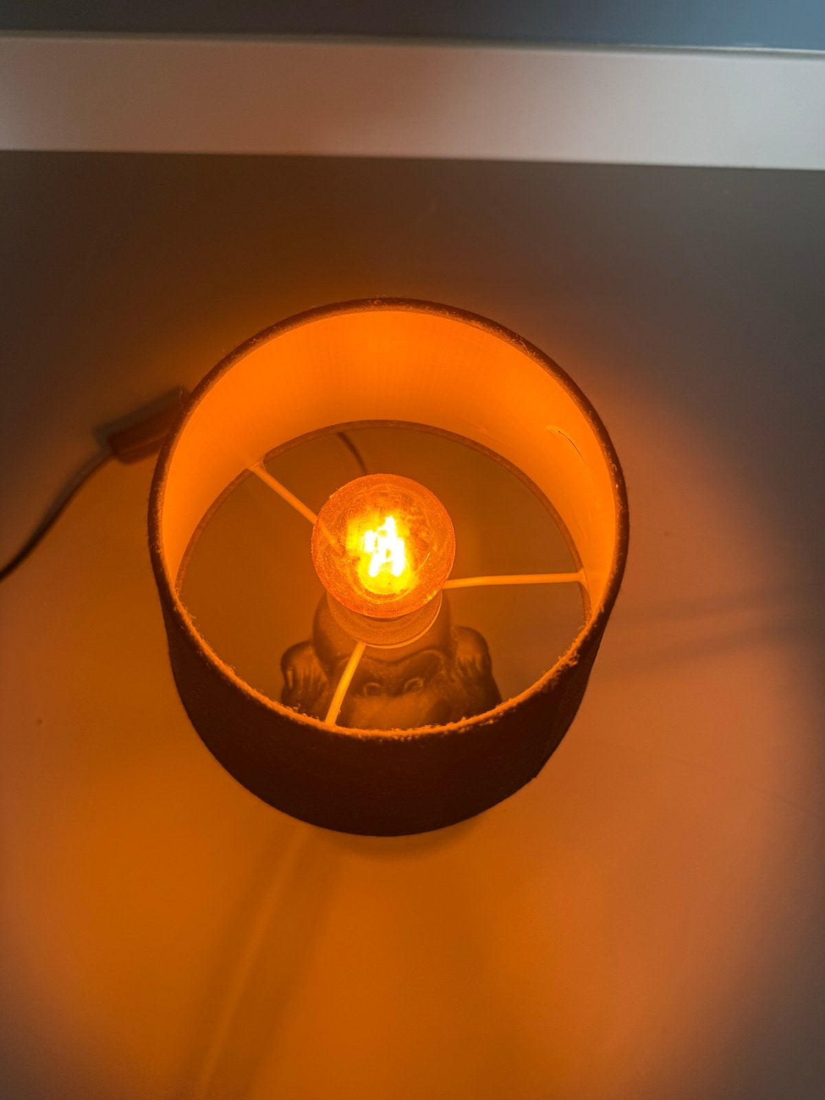 Leuke aap tafellamp - Zwart, Kunststof, Gebruikt, E14 (klein), Modern