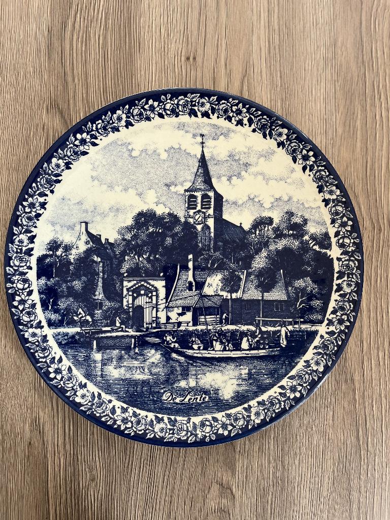 Delfts blauw wandbord Chemkefa Holland - De Lente, Antiek en Kunst, Ophalen of Verzenden