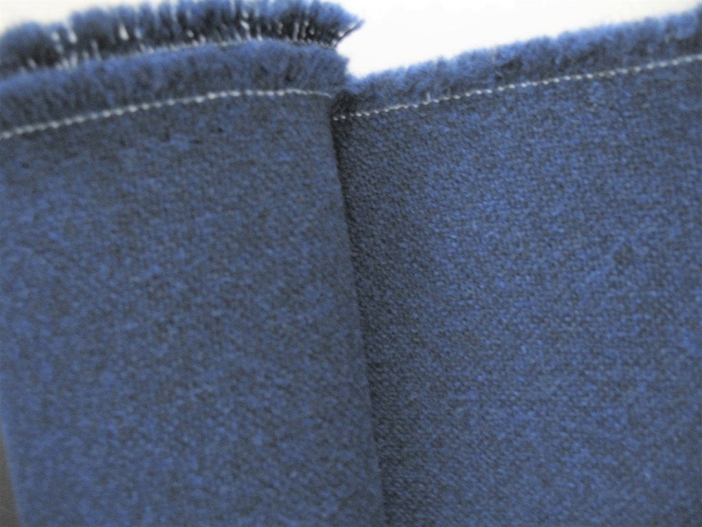 Kvadrat Tonica 2 732 blauw; 2x restant meubelstoffen, Wol, Blauw, 120 cm of meer, Nieuw
