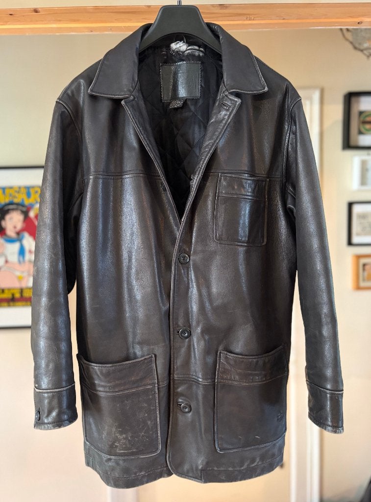 Stussy Leather Jacket, Zwart, Stussy, Maat 56/58 (XL), Ophalen of Verzenden