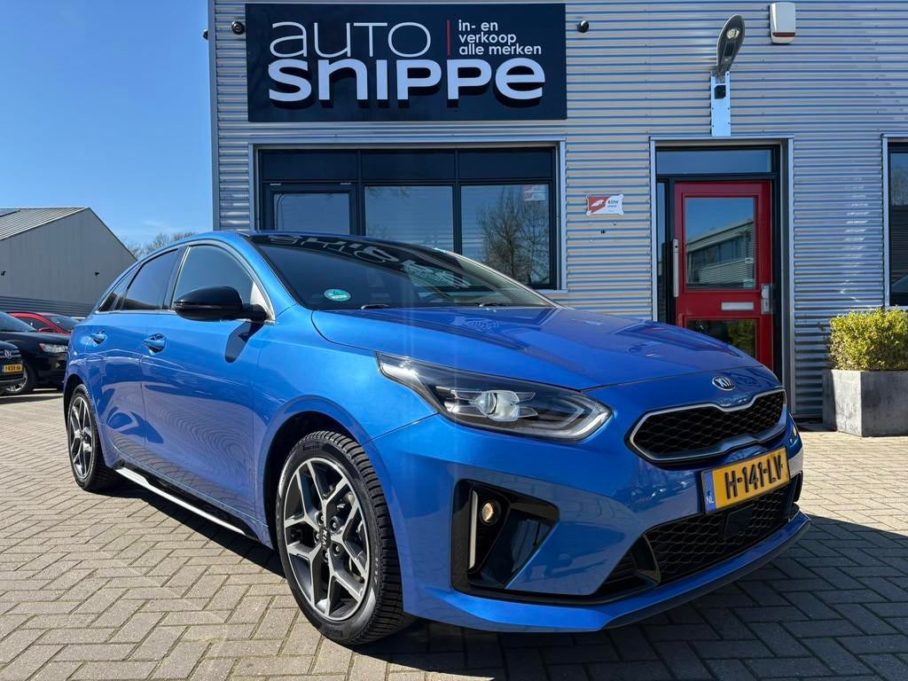Kia ProCeed 1.0 T-GDI GT-Line -CLIMA-CRUISE-STOEL + STUURWIE, Auto's, Kia, Voorwielaandrijving, Gebruikt, Blauw, Leder en Stof