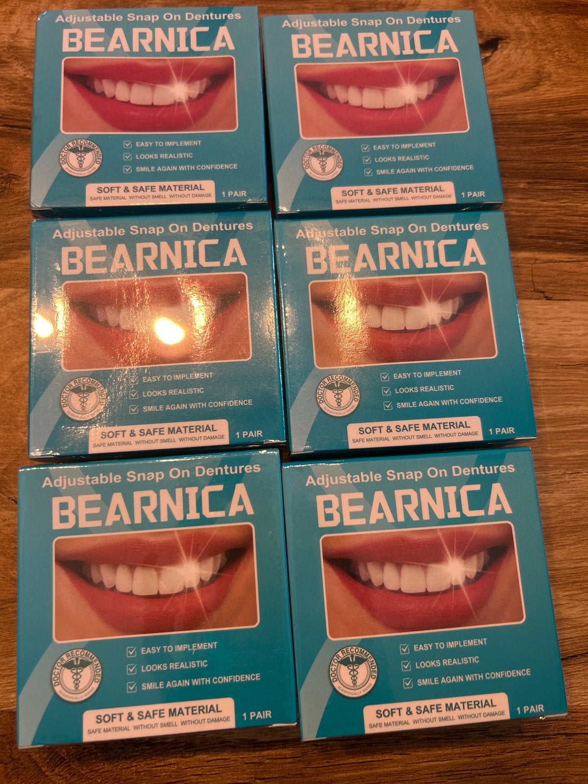 BEARNICA Verstelbare Snap-On Kunstgebitten (6 paar), Ophalen of Verzenden, Nieuw, Overige typen