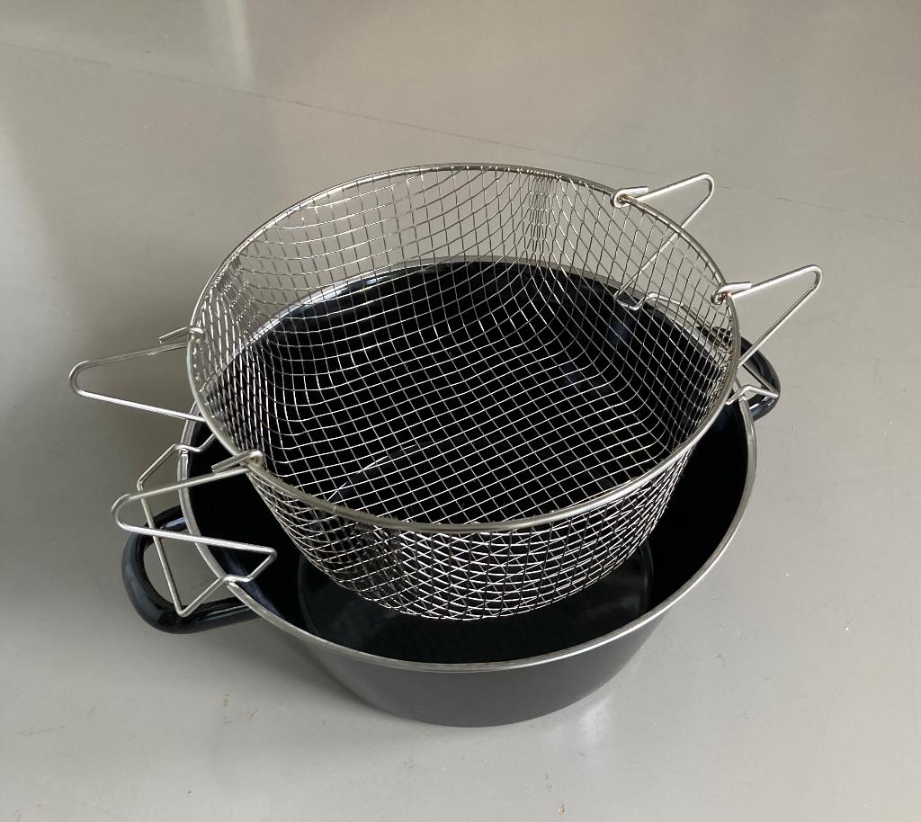 Riess Frituurpan / stoompan Email, Ophalen, Zo goed als nieuw, Overige materialen, Overige typen