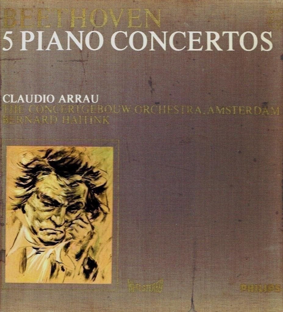 Beethoven Claudio Arrau Haitink 5 Piano Concertos 5LP BOX, Kamermuziek, Ophalen of Verzenden, Zo goed als nieuw, 12 inch