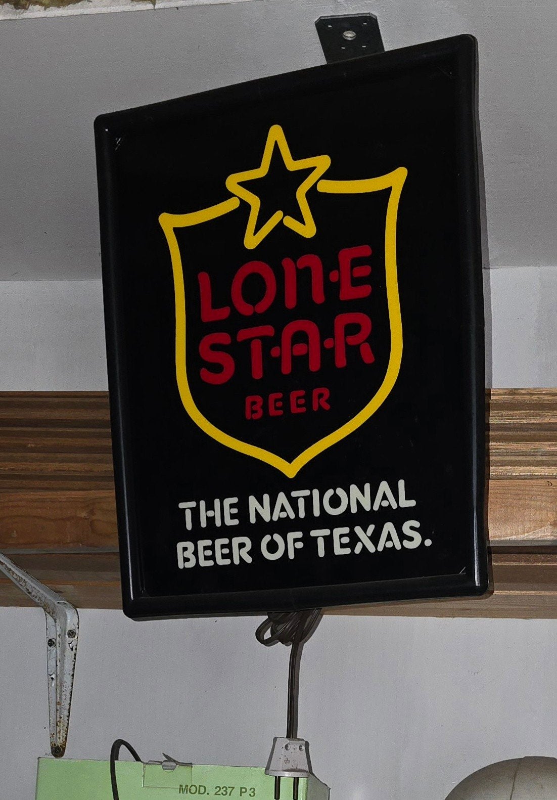 Vintage Lone Star Beer Lichtbak - The National Beer of Texas, Ophalen of Verzenden